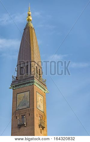 COPENHAGEN DENMARK - DECEMBER 23 2016: Scandic Palace Hotel is a residential hotel on City Hall Square in Copenhagen Denmark.