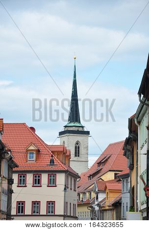 Tower Of Church Of All Saints In Erfurt