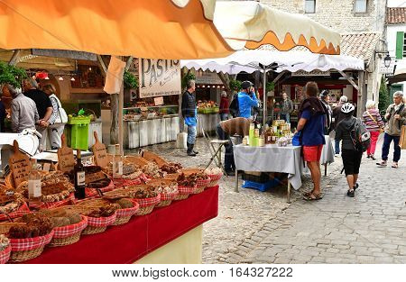 La Flotte France - september 27 2016 : the picturesque market
