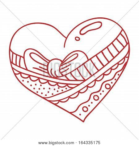 vector illustration for Valentine's Day. Heart on a white background