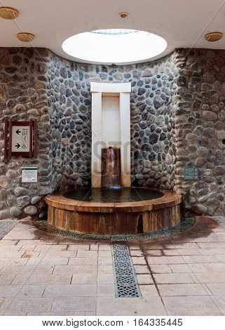 Decorative Fountain In National Park In Capernaum