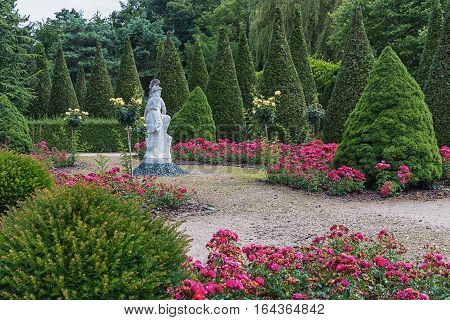 Landgraaf, Netherlands - July 12, 2016: Images of the Portuguese garden in the park Mondo Verde.