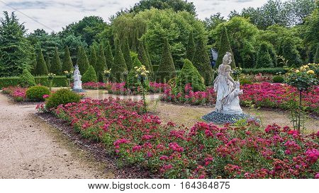 Landgraaf Netherlands - July 12 2016: Images of the Portuguese garden in the park Mondo Verde.