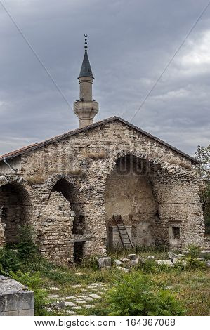 Russia the Crimean peninsula. Khan Uzbek Mosque - an architectural monument of the fourteenth century in the town of Stary Krym. It is the oldest surviving mosque peninsula.