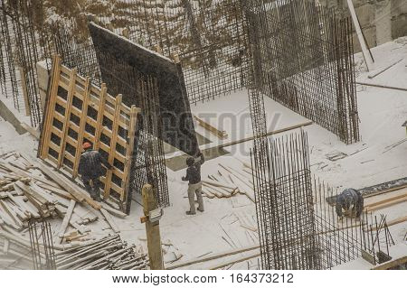 Constrcution Site In Winter