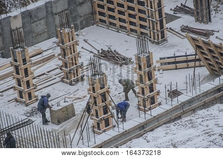 Constrcution Site In Winter