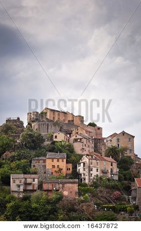 Ansicht von Corte, Korsika, Frankreich