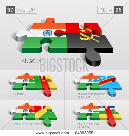 India puzzle part joint with Angola, Cameroon, Democratic Republic of Congo, Republic of the Congo, Central African Republic.