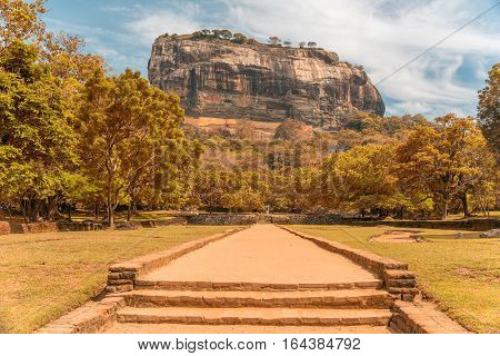 Sri Lanka: ancient Lion Rock fortress in Sigiriya or Sinhagiri