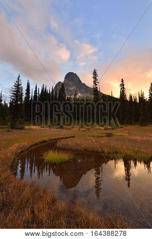 Liberty Bell and Kangaroo Ridge Sunset Okanogan National Forest Washington State
