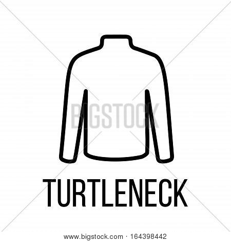 Turtleneck icon or logo in modern line style. High quality black outline pictogram for web site design and mobile apps. Vector illustration on a white background.