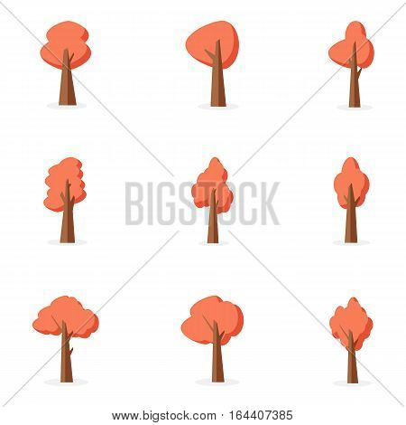 Orange tree set collection stock vector art