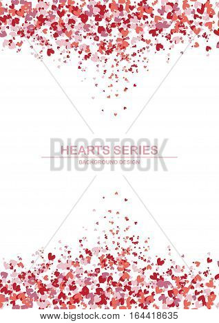 Vector illustration heart in white background design