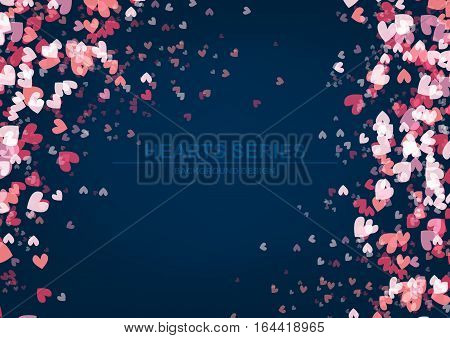 Vector illustration heart in blue background design