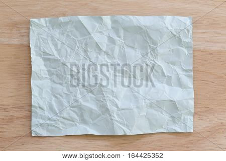 Blue Notepad Paper Crumpled Of Empty And Copy Space On Wooden Backgroundyou Can Input The Message Te