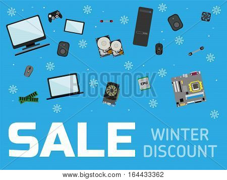 Banner For Computer Store. Sale Banner