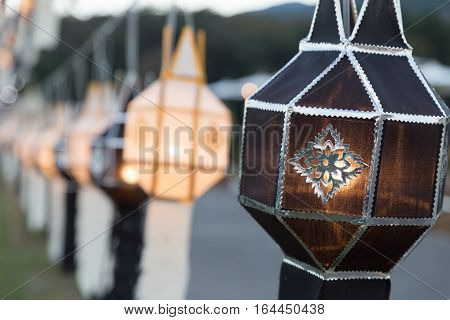 Black And White Festive Hanging Paper Lantern