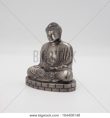 Great Buddha Or Daibutsu Silver Model.