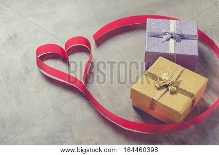Valentine's Day Background,red Heart With Red White Rose ,ribbon