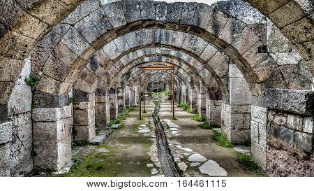 İzmir, Turkey - March 31, 2013: Smyrna was an Ancient Greek city located at Aegean coast of Anatolia, today known as Izmir, Turkey