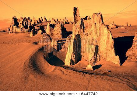 Os pináculos - Parque Nacional de Numbung, oeste da Austrália