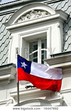 Bandeira chilena em Punta Arenas