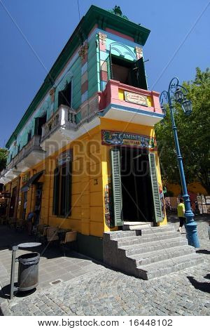 BUENOS AIRES 14 FEB: Landmark hjørne af Caminito St, La Boca 14 Feb 2009.  Gaden er en væsentlig