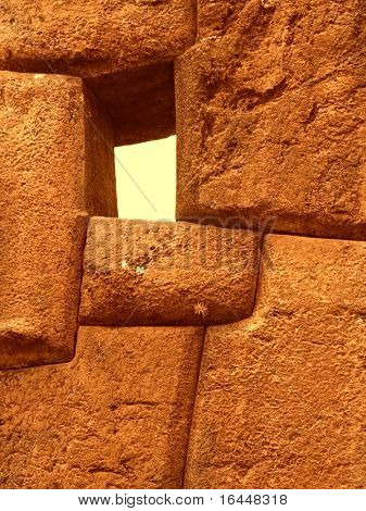 In pietra Inca a Sacsayhuaman, Cusco Perù