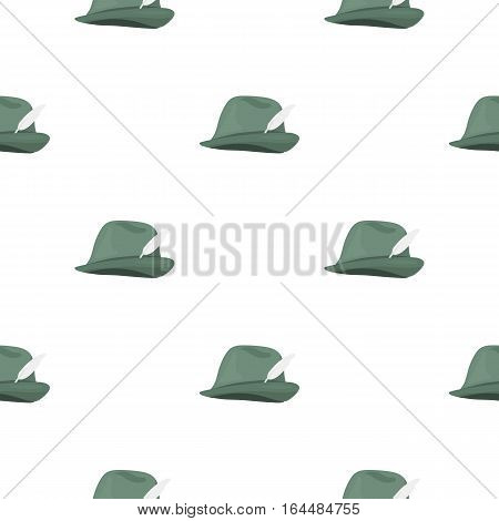 Tyrolean icon in cartoon style isolated on white background. Hunting pattern vector illustration.