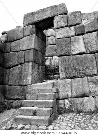 In pietra Inca a Sacsayhuaman, Cusco Perù