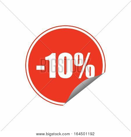 Discount label vector design isolated on white background