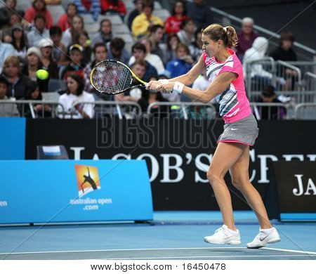 MELBOURNE, Avustralya - 19 Ocak: Lucie Safarova onu ilk turda kaybı v Çek Cumhuriyeti