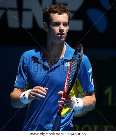 MELBOURNE, AUSTRALIA - JANUARY 24: Andy Murray in his win over John Isner during the 2010 Australian Open on January 24, 2010 in Melbourne, Australia
