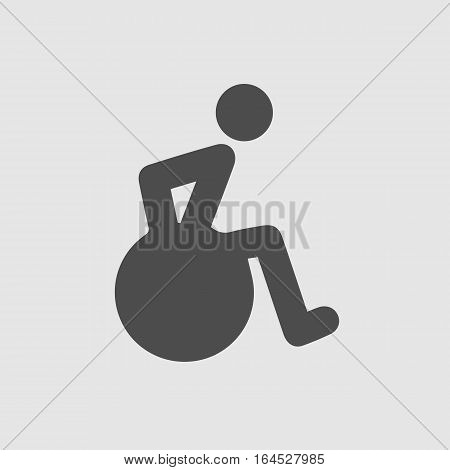 Wheelchair vector icon eps 10. Disabled handicapped isolated simple symbol. Handicap sign.