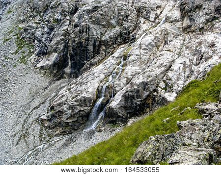 Mountain landscape in the area of Mount Elbrus. The gorge Adyr-Su Russia