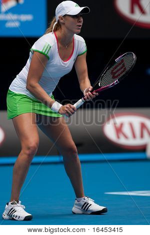MELBOURNE - Januar: Alicia Molik Australiens in ihre erste Runde Sieg gegen Roberta Vinci von Italien