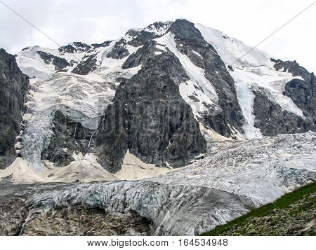 Mountain landscape in the area of Mount Elbrus. The gorge Adyr-Su Russia