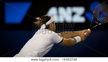 MELBOURNE - Ocak 19: Marcos Baghdatis Kıbrıs Juan Martin Del Potr üzerinde yaptığı ikinci turda kazanmak