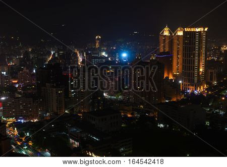 Aerial view of Kaohsiung City special municipality in the Republic of China on Taiwan Asia