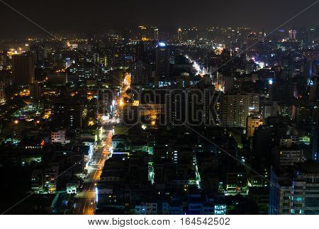 Aerial view of Kaohsiung City special municipality in the Republic of China on Taiwan Asia