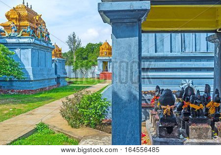 The Garden With Hindu Shrines