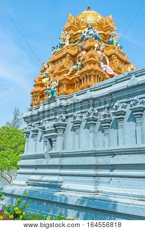 The Golden Dome Of Hindu Temple
