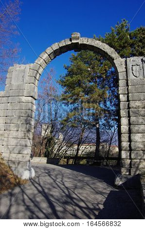 Stony Arch At The Entrance Of The 