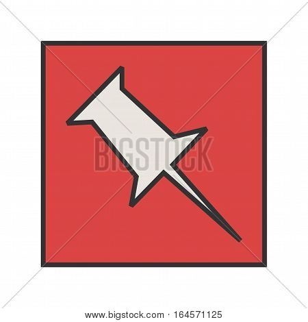 Pinboard, design, media icon vector image. Can also be used for social media logos. Suitable for mobile apps, web apps and print media.