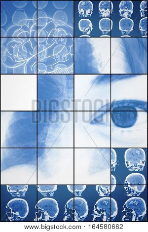 Set of medical examinations and tests. Medical background