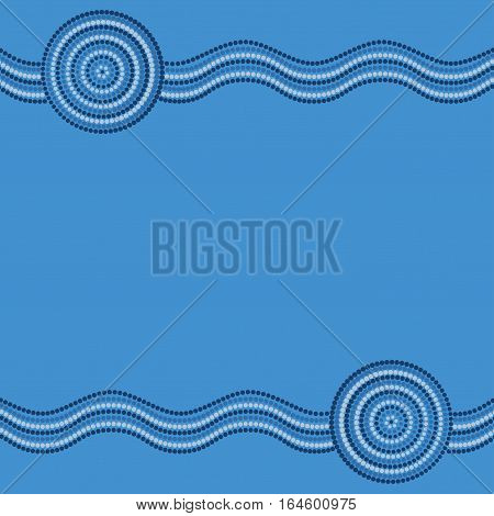 Australian Aboriginal Art Background In Vector Format.
