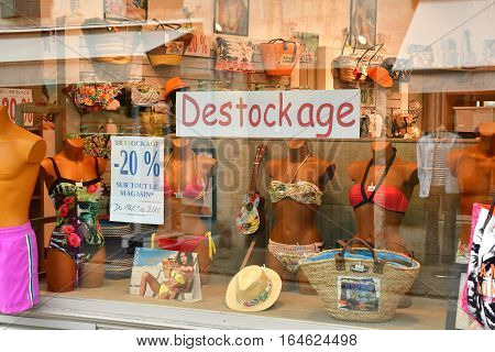 La Flotte France - september 27 2016 : a cloth shop