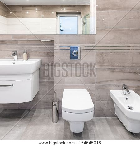 Villa Bathroom In Beige