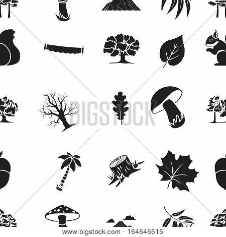 Forest pattern icons in black style. Big collection of forest vector symbol stock