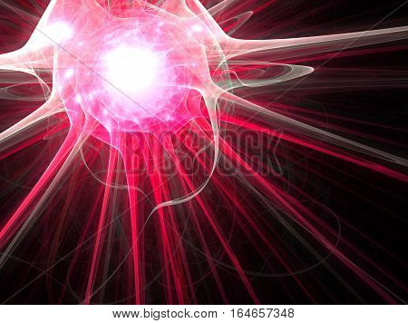 An imaginary first-contact alien encounter created in Apophysis.